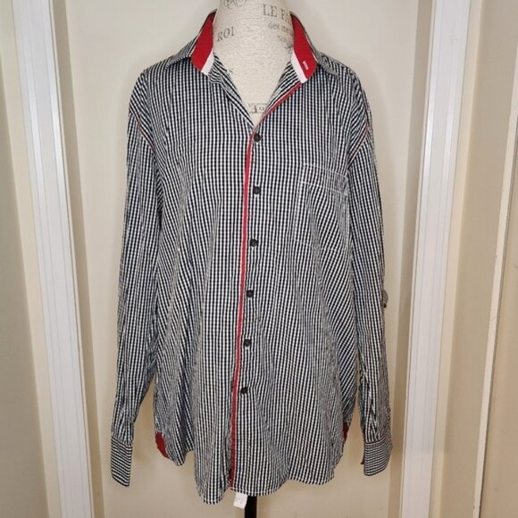 Haupt Germany gingham buttondown shirt - Picture 1 of 5